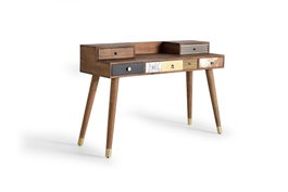 GINER Y COLOMER Bureau avec tiroirs en bois de manguier Naturel